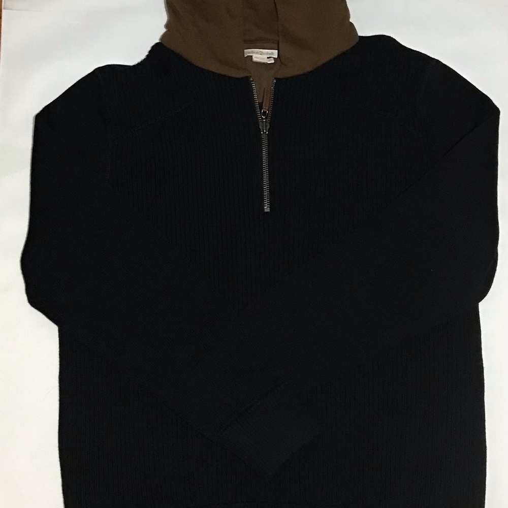 Carbon 2 Cobalt Brand Mens Black and Brown Hooded Sweater Size XL - Picture 1 of 5